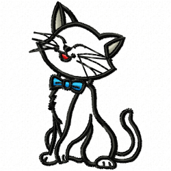 Cats Embroidery Design 7